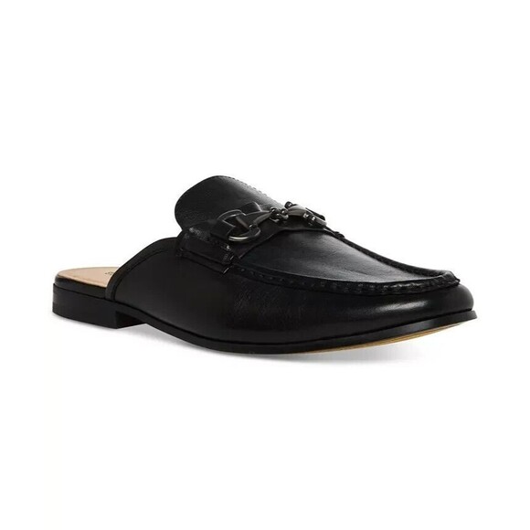 Steve Madden Men's Haloe Slip-On Dress Mule, Black Leather, 8M - Picture 1 of 2